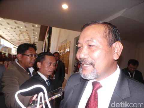  Badrodin Haiti di sela Sidang Umum Interpol di Nusa Dua, Bali, Senin (7/11/2016)