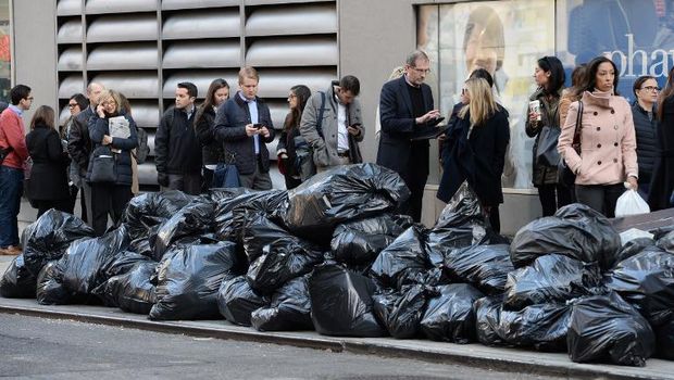 Antrean pemilih di New York