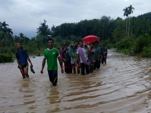 Banjir Juga Landa 46 Desa di Aceh Barat, Ratusan Warga Mengungsi