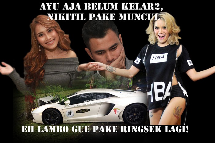 Meme detikHOT: Raffi di Antara Ayu, Nikita dan Lamborghini yang Ringsek