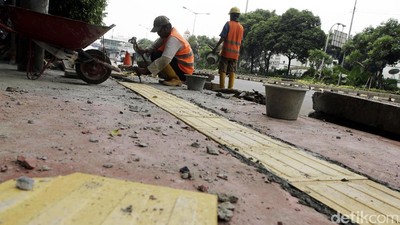 Penataan Trotoar di Jakarta Terus Dikebut