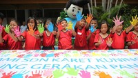 Sejumlah anak-anak nampak sumringah sepanjang gelaran kampanye.