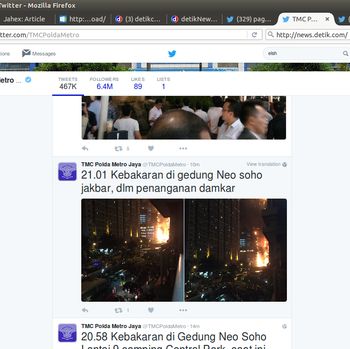 Gedung NEO SOHO Tanjung Dureng Grogol Terbakar