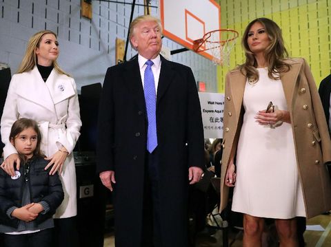 Gaya Memukau Melania Trump Saat Pidato Kemenangan Presiden Donald Trump