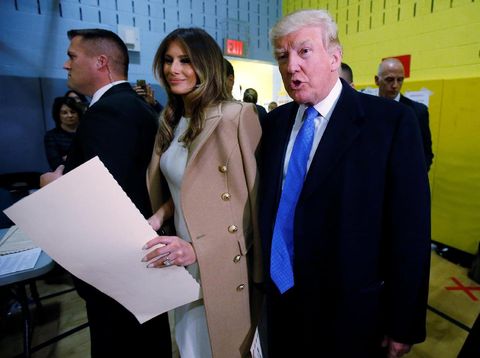 Gaya Memukau Melania Trump Saat Pidato Kemenangan Presiden Donald Trump