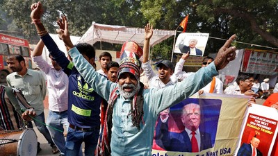 Kelompok Hindu Sena di India Rayakan Kemenangan Trump