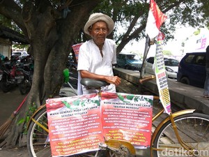 Kakek Muhtar Bersepeda 274 Km Ingatkan Anak Muda tentang Perjuangan Pahlawan