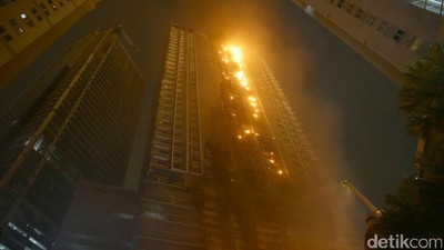 Begini Penampakan Kebakaran Apartemen Neo Soho