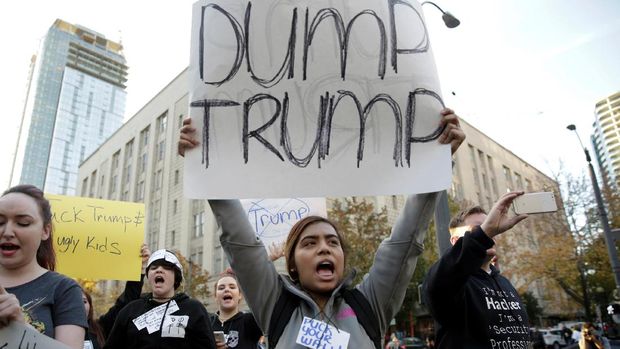 Demo anti-Trump di Seattle