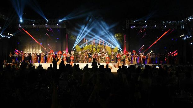 Delegasi Sidang Umum Interpol Farewell Dinner di GWK Bali