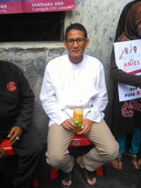 Sandiaga minum Infused Water