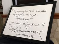Goresan Tangan Jokowi untuk Pasukan Marinir