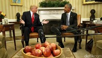 Trump menemui Obama di Gedung Putih, Kamis (10/11/2016) sekitar pukul 11.00 waktu setempat. Kevin Lamarque/Reuters/detikFoto.