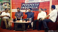 Para pembicara menyampaikan pendapatnya soal kemenangan Donald Trump di Pilpres AS.