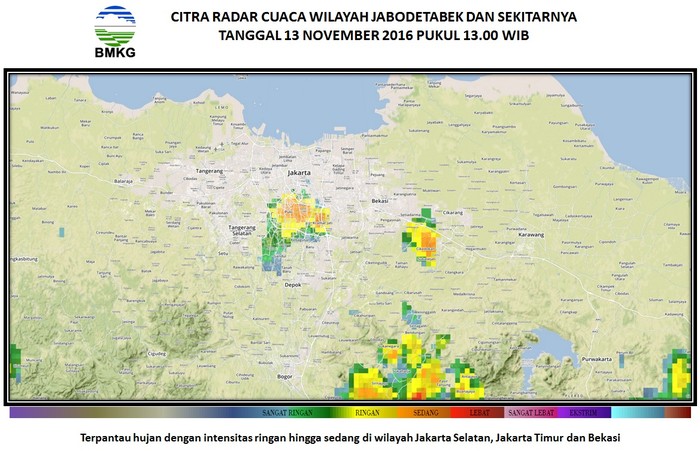 BMKG: Jabodetabek dan Sebagian Jabar Diguyur Hujan Lebat Sore Ini