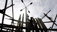 Ini penampakan salah satu ruang terbuka hijau di kawasan Komsen, Jati Asih, Kota Bekasi, Senin (14/11/2016).