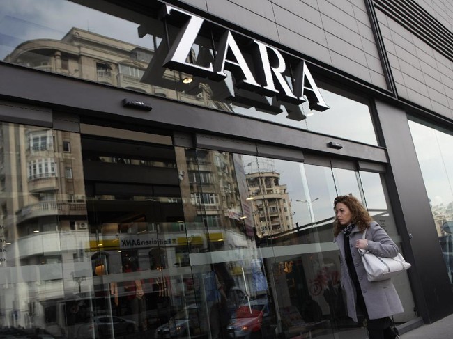 Di urutan ketiga, ada Zara dengan 381.388.436 likes. Sementara itu, Zara sukses meraup EMV senilai US$ 59.517.762. (Foto: Getty Images)