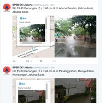Hujan, Sejumlah Wilayah di Jakbar dan Jakut Tergenang