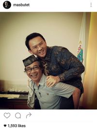 Dukung Ahok, Butet Unggah Foto 'Digendong Tersangka': Gusti Mboten Sare