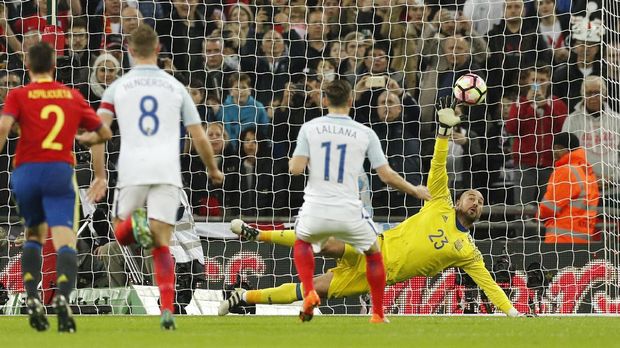 Dua Gol Spanyol di Menit-Menit Akhir Batalkan Kemenangan Inggris