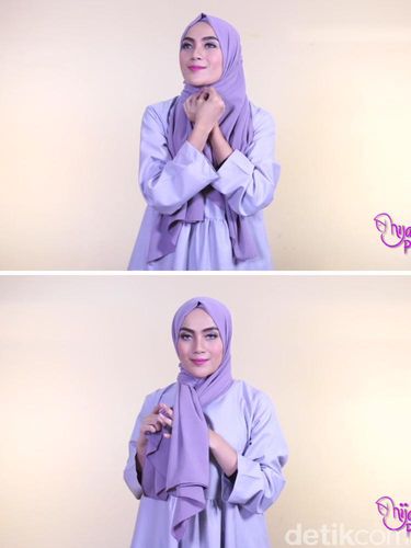 Tutorial Hijab Aksen Ikat Samping
