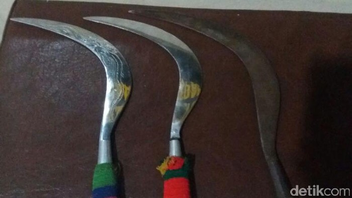 Celurit yang dipakai pelaku/ Hendrik detikcom