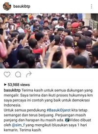 Ahok: Terima Kasih untuk Dukungan yang Mengalir, Harapan Masih Ada