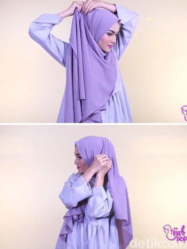 Tutorial Hijab Aksen Ikat Samping