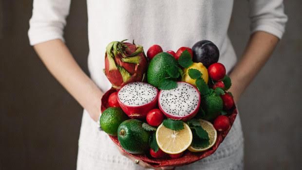 buket bunga dari sayuran dan buah