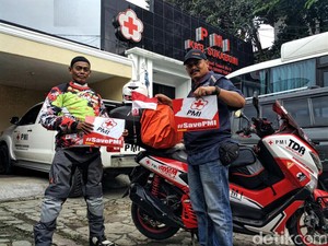 Kampanye Kemanusiaan, Relawan PMI Ini Touring Ribuan Kilometer dari Bandung Ke Aceh