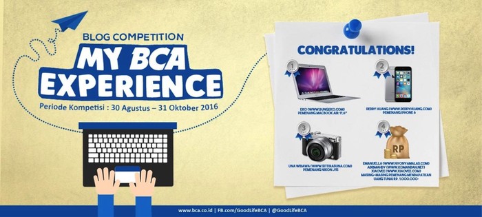 Inilah Para Juara MY BCA EXPERIENCE BLOG COMPETITION