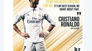Perkataan Ronaldo jadi ilustrasi di sini seusai mencetak hattricknya, bahwa dia merasa sangat pantas jadi pemain terbaik dunia tahun ini. Foto: Istimewa