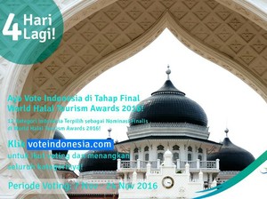 4 Hari Lagi! Ayo Vote Perwakilan Indonesia di Ajang Kompetisi Wisata Halal