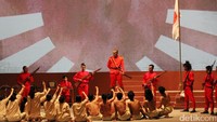 Pentas ini menceritakan mengenai perjuangan bangsa Indonesia untuk meraih kemerdekaan usai penjajah pertama menguasai bumi Nusantara. Pool/Ismail/detikFoto.