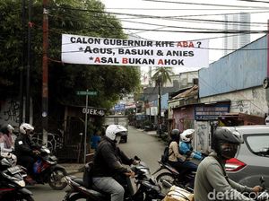 Spanduk Tolak Ahok Terpampang di Tanah Abang
