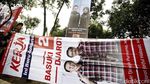 Spanduk Cagub-Cawagub DKI Hiasi Jalan Wijaya