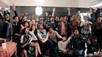 Mereka tampak bersenang-senang kala proses syuting tersebut. Pool/Ismail/detikFoto.