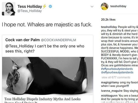 Disamakan dengan Ikan Paus, Ini Cara Model Tess Holliday Balas <i>Haters</i>