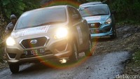 Mobil berikutnya adalah mobil Datsun GO+. Mobil LCGC ini memang tengah digencarkan oleh Datsun ke seluruh Indonesia dalam program Datsun Risers. Foto: Hasan Alhabshy