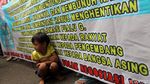 Nelayan Teluk Jakarta Demo Kedubes Belanda