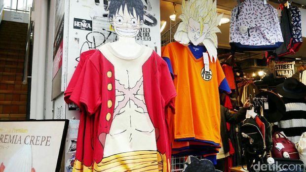 Aneka pakaian bertema anime Jepang (Kurnia/detikTravel)