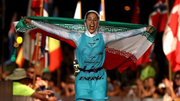 Shirin, 'Ironman' Berhijab Pertama Asal Iran di Pertandingan Triathlon Dunia