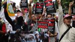 Aksi Teatrikal Konflik Rohingya di Kedubes Myanmar