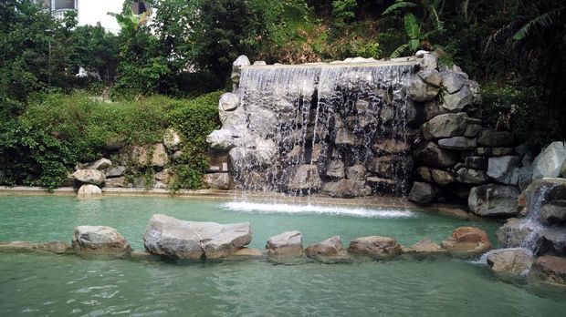 Kolam pemandian di Da Keng Leisure Farm (Wahyu/detikTravel)