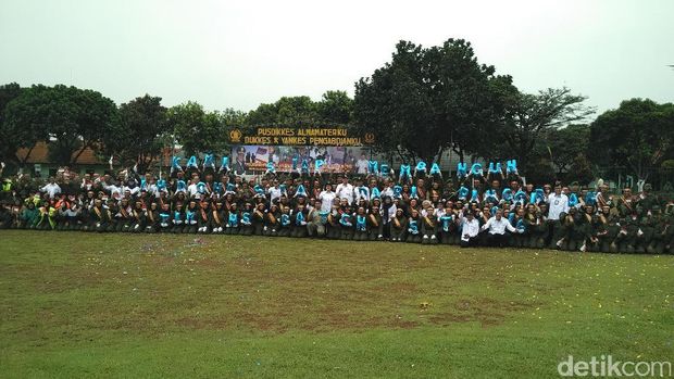 Tim Nusantara Sehat batch 5 yang dilantik hari ini (Foto: M Reza Sulaiman/detikHealth)