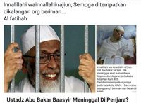 Kapolres Bogor: Isu Abu Bakar Baasyir Meninggal di Penjara Tidak Benar!