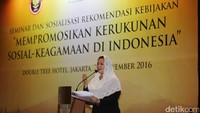 Menurut Yenny, Indonesia masih memiliki tantangan besar dalam mempromosikan kerukunan sosial keagamaan.