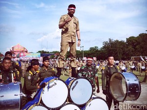 Bupati Gowa Bergaya ala Pejuang Kemerdekaan di Upacara Nusantara Bersatu