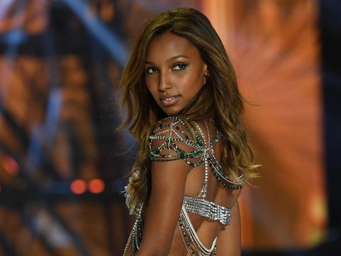 PARIS, FRANCE - NOVEMBER 30:  Jasmine Tookes walks the runway during the 2016 Victoria's Secret Fashion Show on November 30, 2016 in Paris, France.  (Photo by Dimitrios Kambouris/Getty Images for Victoria's Secret)