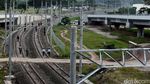 Rel dan Stasiun Kereta Bandara Mulai Terlihat